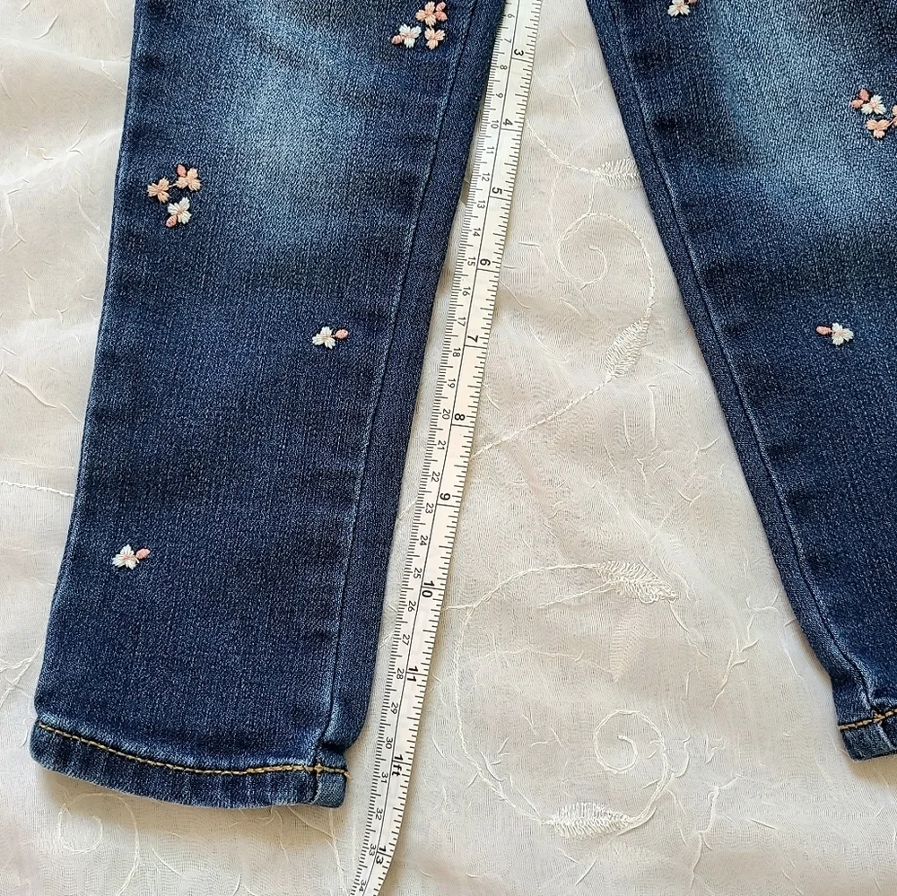 Cat & Jack Floral Embroidered Denim Jeans for Toddler Girl